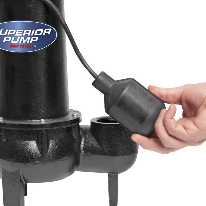 Superior Pump 1/2 HP Cast Iron Sewage Pump with Tethered Float Switch, large image number 3