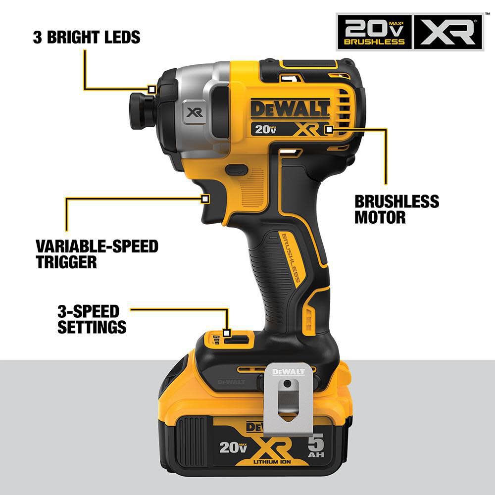 DEWALT 20V MAX Drill & Driver Combo Kit & Battery Pack Bundle, large image number 11