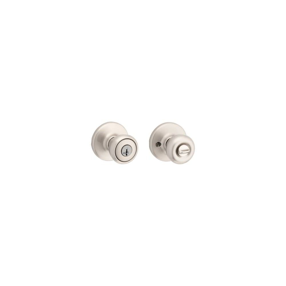 Kwikset Tylo Door Knob SmartKey Satin Chrome Keyed Entry Round, large image number 6