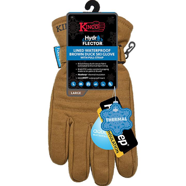 Kinco Brown HydroFlector Waterproof Duck Ski Glove XL, large image number 5