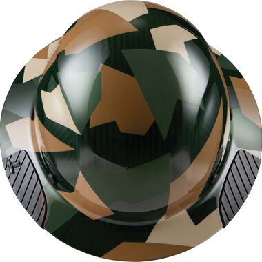 Lift Safety Hard Hat DAX Jungle Camo Carbon Fiber Full Brim