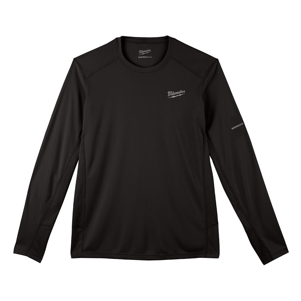 Milwaukee Workskin Lightweight Performance Shirt Long Sleeve Shirt Black Size Medium – 415B-M