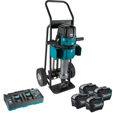 Makita 80V max (40V max X2) XGT Brushless 70 lb. 1-1/8 Inch Hex AVT Breaker Hammer 8 Ah Kit, AWS Capable with 4 Batteries
