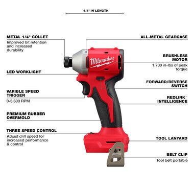 Milwaukee M18 Compact Brushless 2-Tool Combo Kit, large image number 5