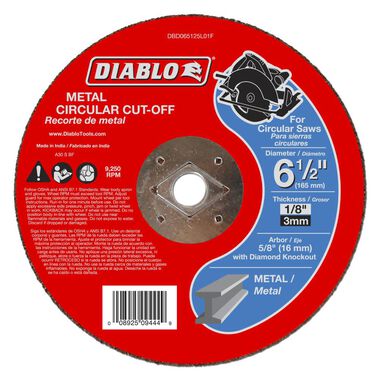 Diablo Tools 6-1/2 In. Metal Circular Cut Off Disc, large image number 0