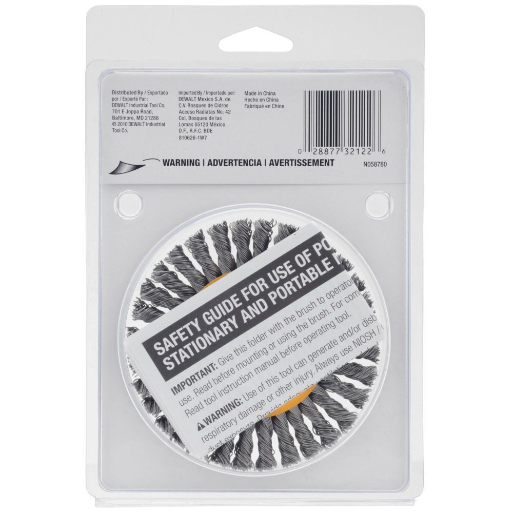 DEWALT 4 In. x 5/8 In. to 11 HP .020 Carbon Stringer Wire Wheel, large image number 6