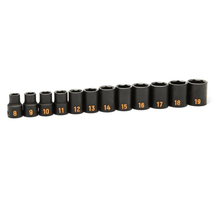 GEARWRENCH 3/8 Inch Drive Hi-Viz 6 Point Metric Hi-Viz Impact Socket Set 12 Pieces, large image number 0