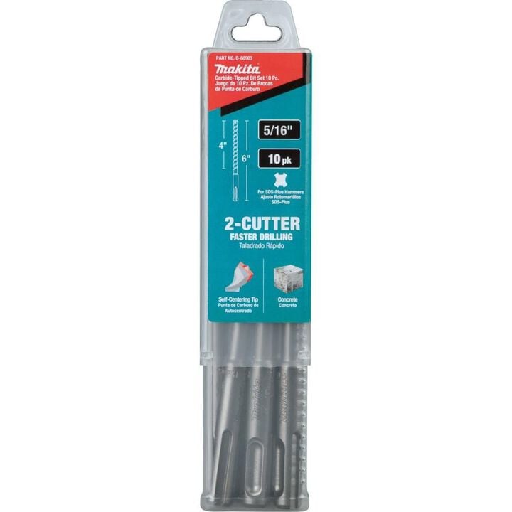Makita 5/16in x 6in SDS-Plus Bit, 2-Cutter, 10pk, large image number 10