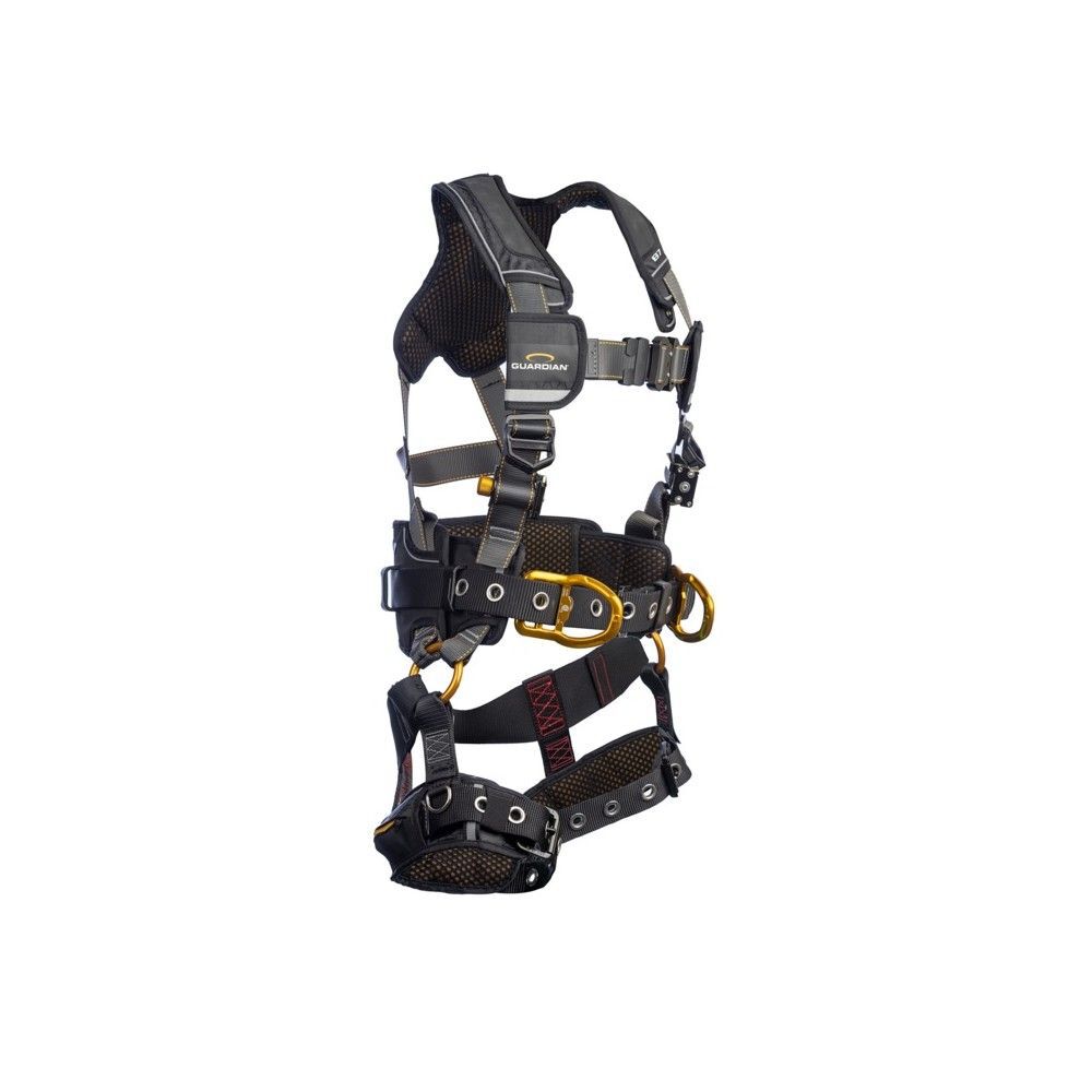 Guardian Fall Protection Full Body Harness with QC Chest/Leg Buckle Hip D-Ring, large image number 2