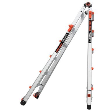 Little Giant Safety Velocity Model 22 - ANSI Type IA - 300 lb Rated Aluminum Articulated Extendable Ladder with Ratchet Levelers