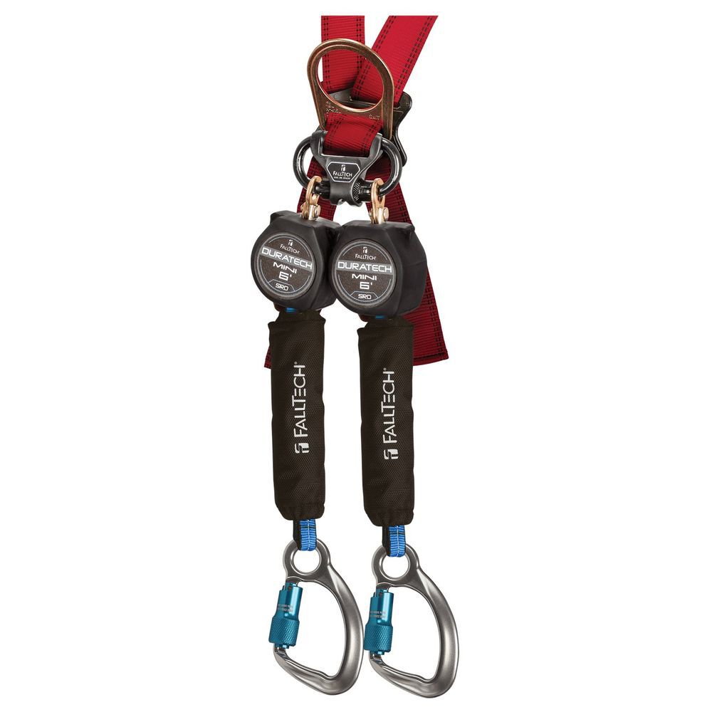 Falltech DuraTech Mini 6' Twin Leg Personal SRL with Carabiner, large image number 2