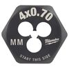 Milwaukee M4-0.70 mm 1-Inch Hex Threading Die, small image number 1