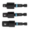 Spyder 3 Inch Swivel Joint Socket Adapter Set, 1/4, 3/8, and 1/2 Inch, 3 Pieces, small image number 1