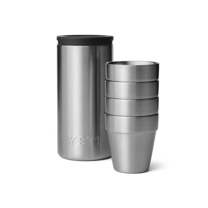 Yeti 1.7 Oz Shot Glasses with Carrying Case Stainless Steel