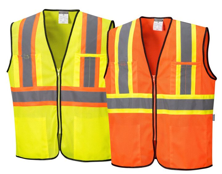 Portwest Yellow Frisco Contrast Hi-Vis Vest - XXXL, large image number 2