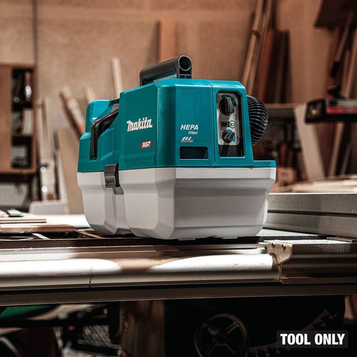 Makita 40V max XGT Brushless Cordless 2 Gallon HEPA Filter Wet/Dry Dust Extractor/Vacuum (Bare Tool), large image number 2