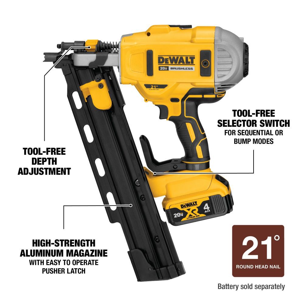 DEWALT ATOMIC Compact Series 20V MAX Pin Nailer 23 Gauge (Bare Tool)  DCN623B - Acme Tools