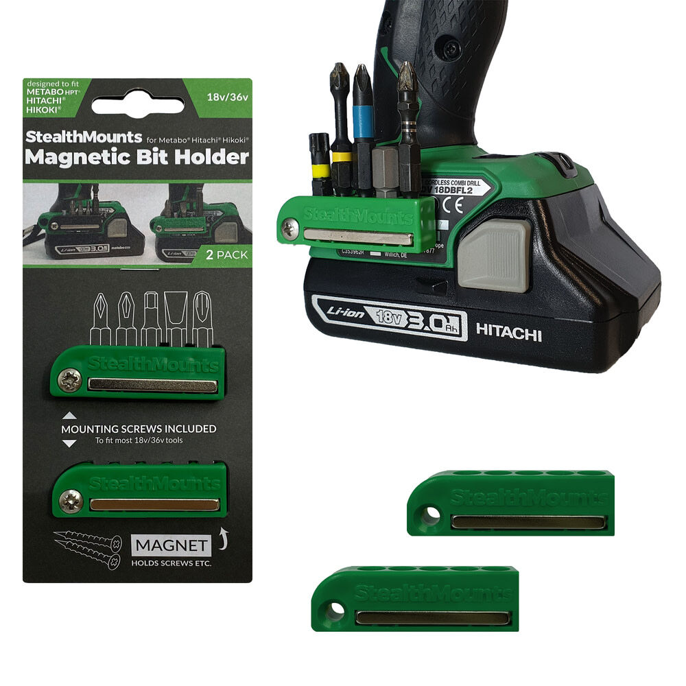 Stealthmounts GREEN Bit Holder for Metabo HPT 2pk, large image number 2