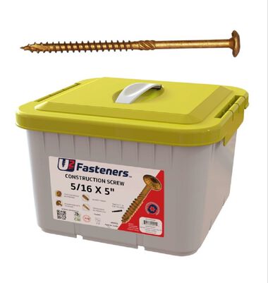 U2 Fasteners Construction Screw 5/16 Inch X 5 Inch, 300ct