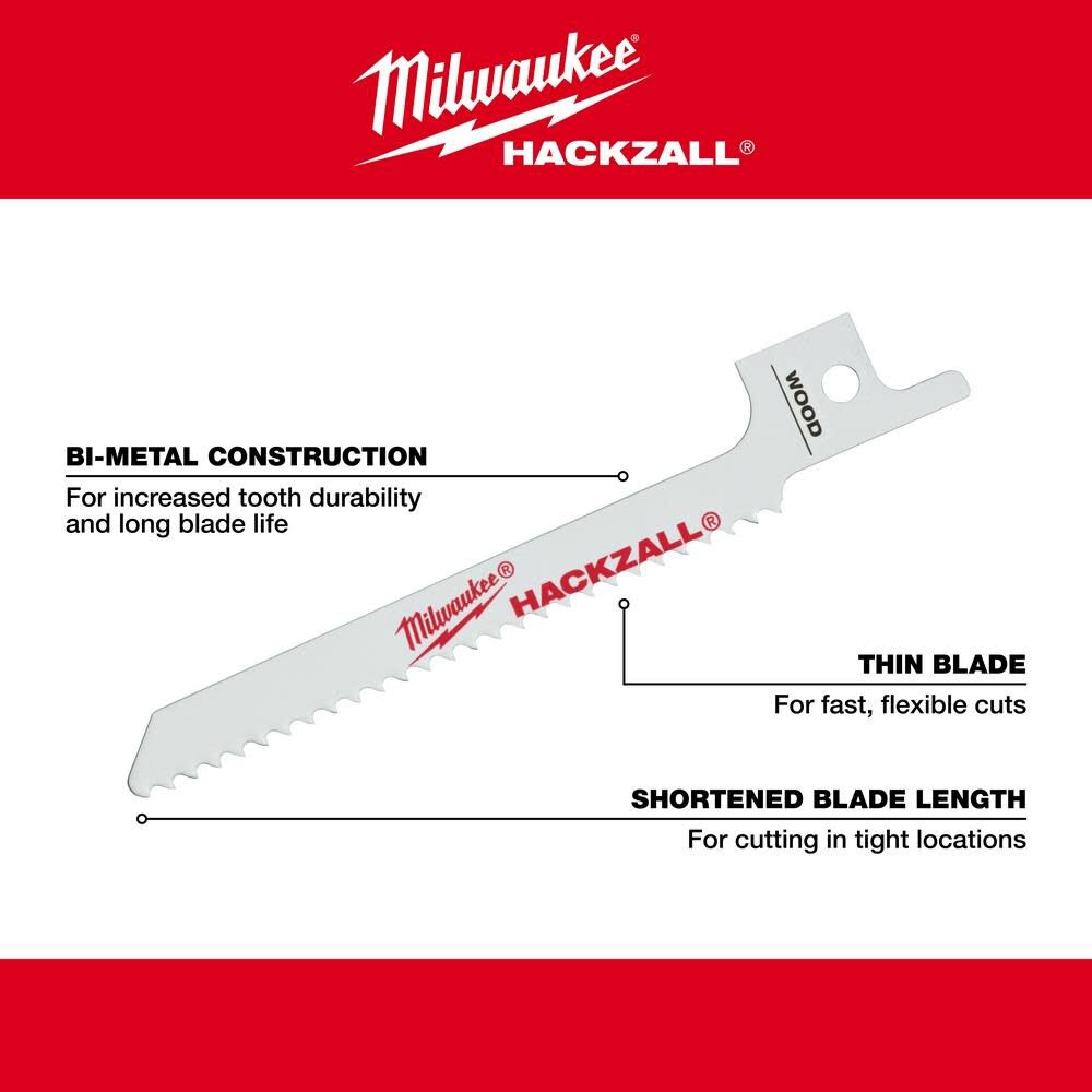 Milwaukee hackzall wood blades deals