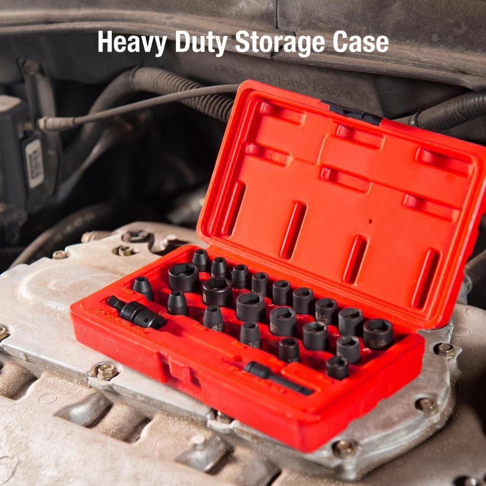 Sunex 23 pc. 1/4 In. Drive SAE & Metric Master Magnetic Impact Socket Set, large image number 6