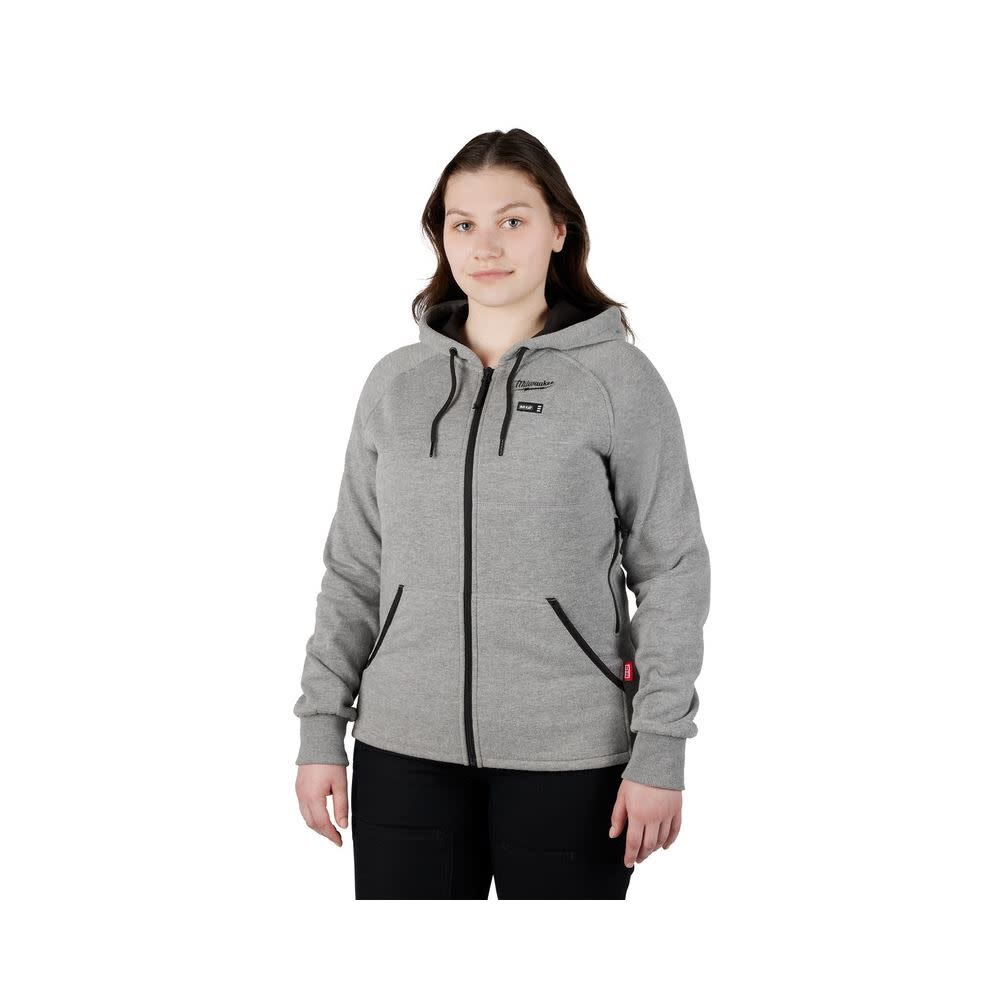 Milwaukee M12 Womens Heated Hoodie Kit Gray XS 336G 21XS Acme Tools
