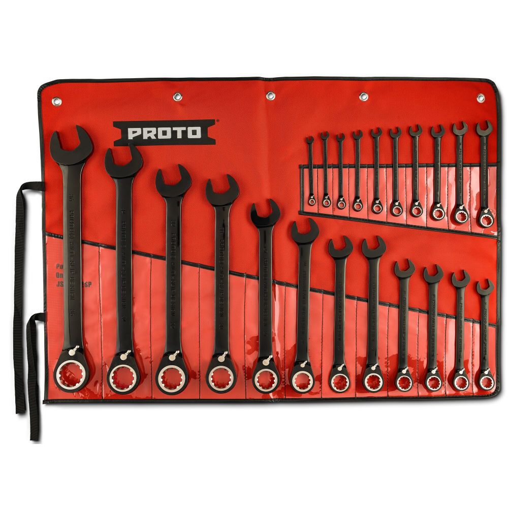Proto 22 Piece Combination Ratcheting Wrench Set Spline, large image number 1