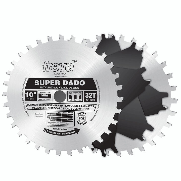 Freud 10 In. x 32T Super Dado Sets