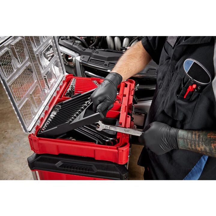 Milwaukee Metric & SAE Combination Wrench Set with PACKOUT Organizer 30 Piece, large image number 8