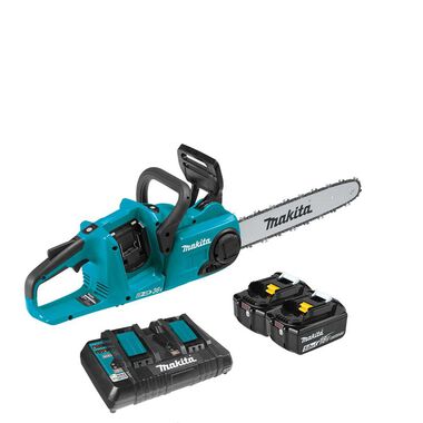 Makita 18V X2 (36V) LXT Chain Saw Kit 14in Cordless Brushless with 4 5.0Ah Batteries, large image number 1
