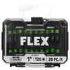 FLEX IMPACKS 1 Inch T25 Impact Driver Bit Set, 20 Pieces, small image number 1