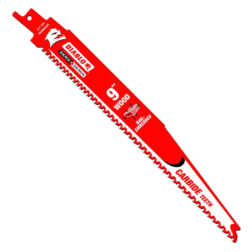 Diablo Tools 9in Demo Demon Carbide Recip Blade for Nail-Embedded Wood, large image number 1