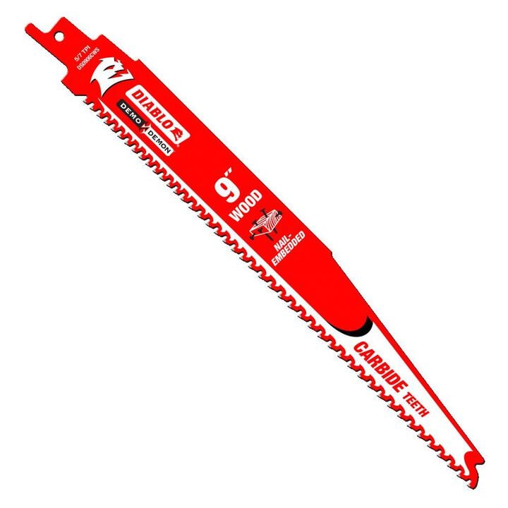 Diablo Tools 9in Demo Demon Carbide Recip Blade for Nail-Embedded Wood, large image number 0
