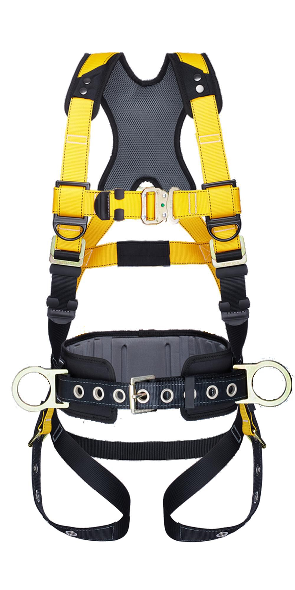 Guardian Fall Protection M-L Series 3 Full-Body Harness with Side D-Ring Waist Pad Size Large – 37201