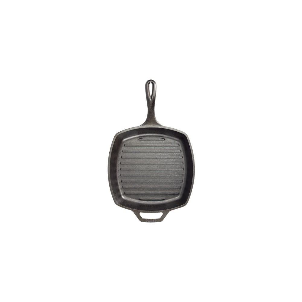 Lodge Cast Iron 10 1/2 Inch Black Cast Iron Square Grill Pan, large image number 2