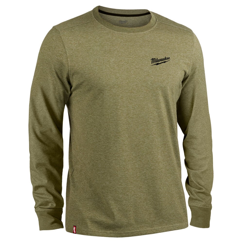 Milwaukee Hybrid Work Tee Long Sleeve Green Size 2XL – 604GN-2X