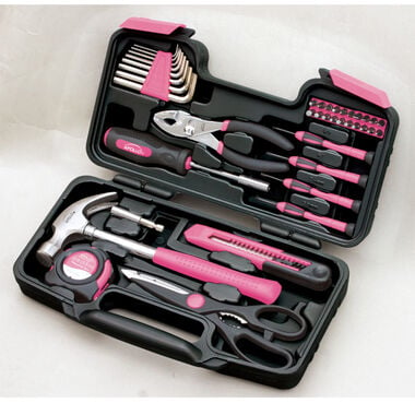 Apollo Precision Tools 39 Piece General Tool Set - Pink, large image number 0