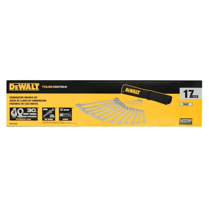 DEWALT TOUGHSERIES 17 Piece SAE Combination Wrench Set, large image number 4