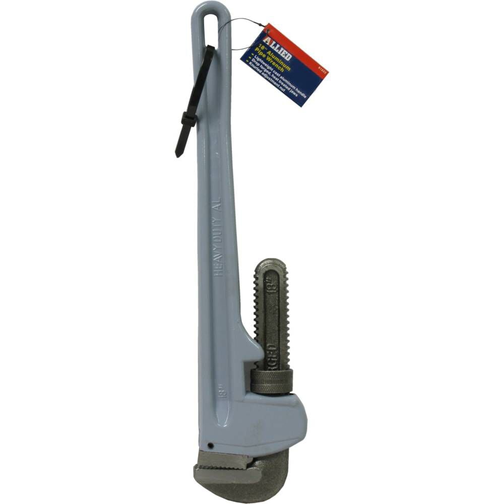 Allied International 18 Inch Aluminum Drop Forged Heat Treated Jaw Pipe Wrench, large image number 2