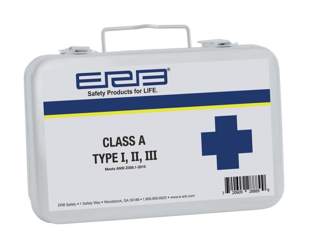 ERB ANSI 2015 Class A First Aid Kit Metal Box – 28889