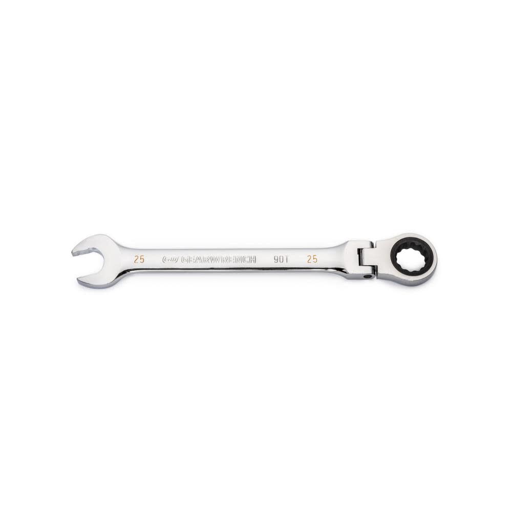 GEARWRENCH 25mm 90T 12 Point Flex Head Ratcheting Combination Wrench, large image number 1