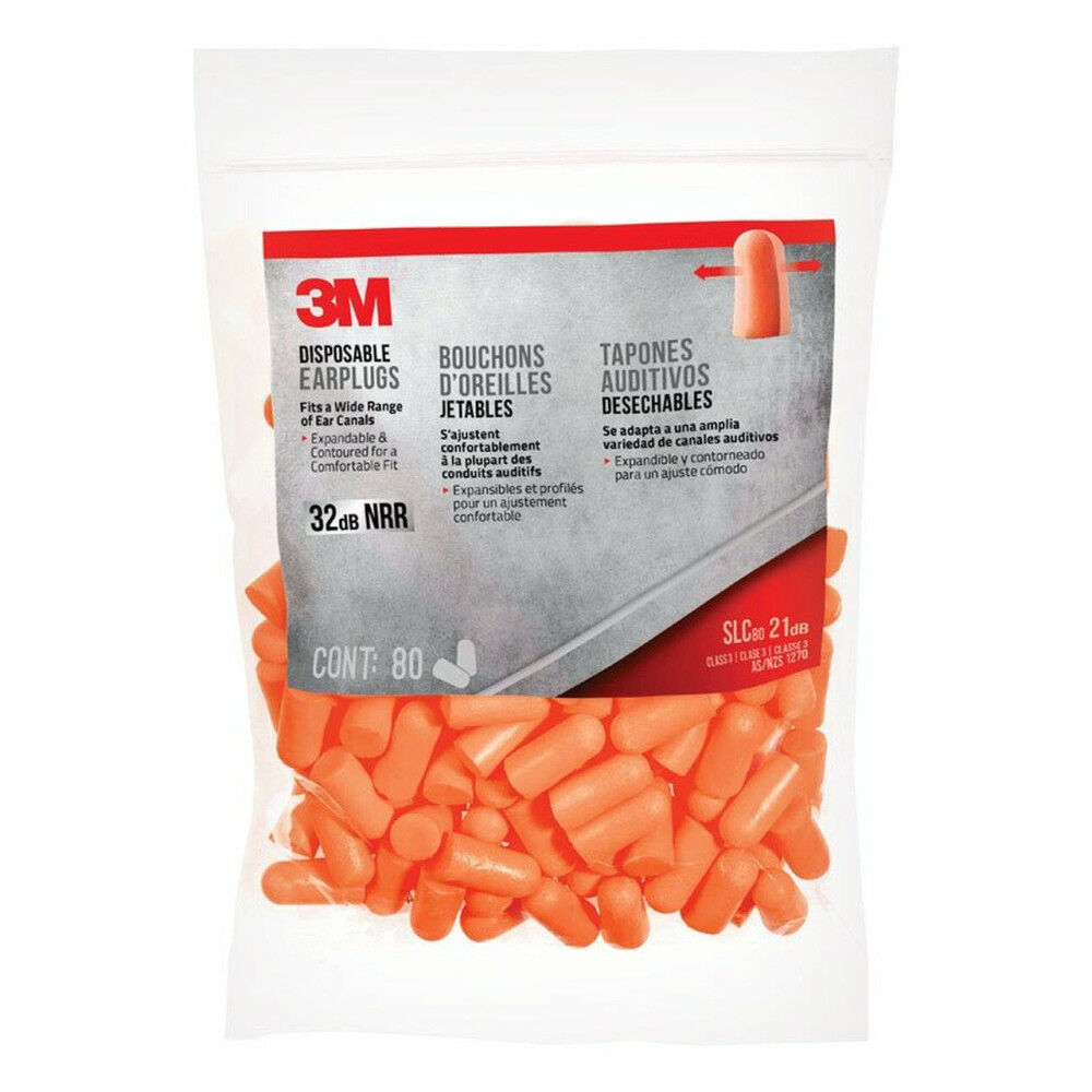 3M 32 dB Orange Disposable Soft Foam Ear Plug 80 Pair – 2834984