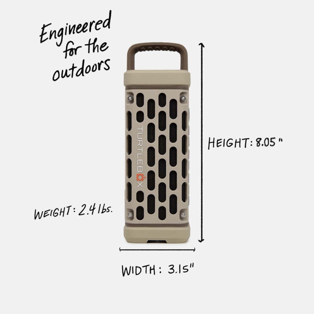 Turtlebox Ranger Li-Ion Battery-Powered Ultra-Portable Speaker, Tan, large image number 3