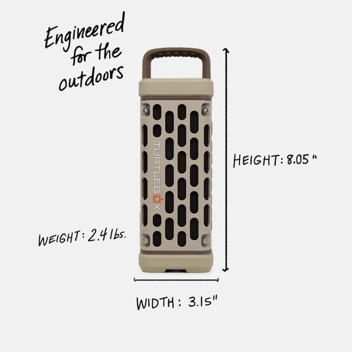 Turtlebox Ranger Li-Ion Battery-Powered Ultra-Portable Speaker, Tan, large image number 2