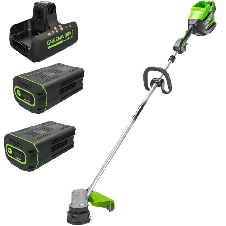 Greenworks 82V 16 Inch Brushless String Trimmer 1.5KW Kit with Two 2.5 Ah Batteries and Dual Port Rapid Charger