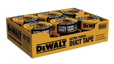 DEWALT Ultra Tough Duct Tape 1.88in x 30yd Black Case of 18 Rolls