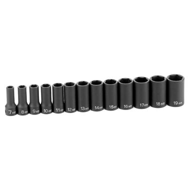 Grey Pneumatic 3/8in Drive 13 Piece Semi-Deep Metric Set