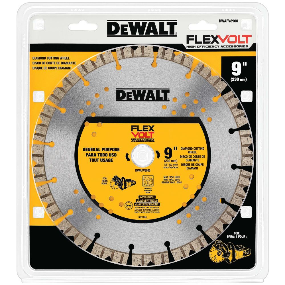 DEWALT FLEXVOLT 9 Inch Segmented Rim Diamond Wheel for Concrete, large image number 5