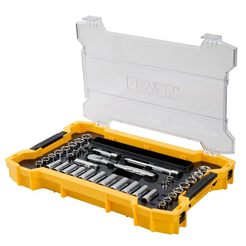 DEWALT TOUGHSYSTEM Mechanics Tool Set 1/4in 3/8in Drive 131pc, large image number 7