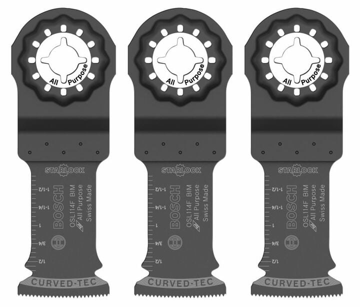 Bosch 1-1/4 Inch Starlock Oscillating Multi Tool Bi-Metal Xtra-clean Plunge Cut Blade 3 pk.